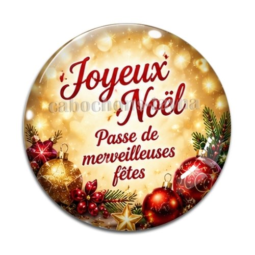 Cabochon joyeux noel , résine ou en verre différente taille