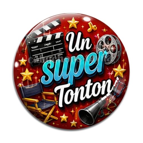 Cabochon un super tonton, résine ou verre rond différente taille