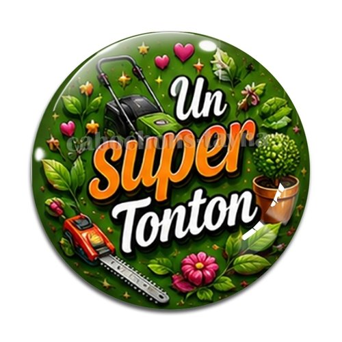 Cabochon un super tonton, résine ou verre rond différente taille