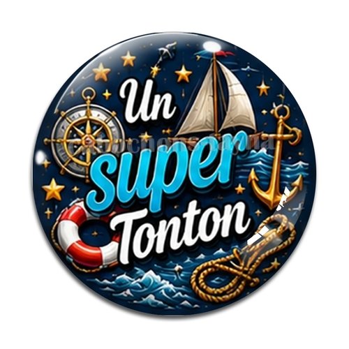 Cabochon un super tonton, résine ou verre rond différente taille
