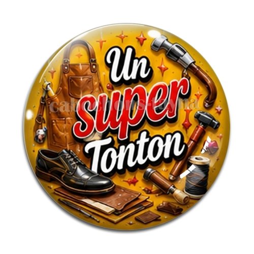 Cabochon un super tonton, résine ou verre rond différente taille