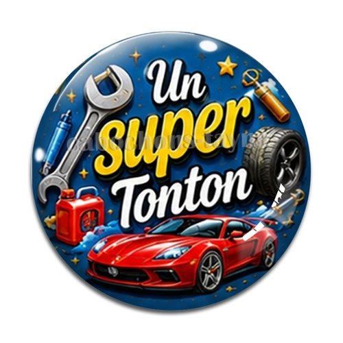 Cabochon un super tonton, résine ou verre rond différente taille