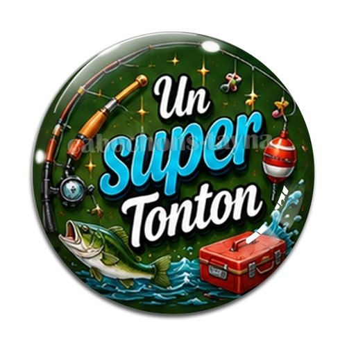 Cabochon un super tonton, résine ou verre rond différente taille