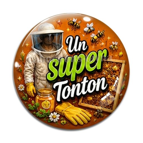 Cabochon un super tonton, résine ou verre rond différente taille