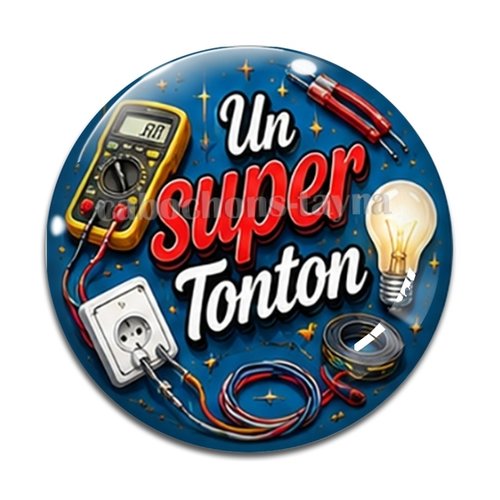 Cabochon un super tonton, résine ou verre rond différente taille