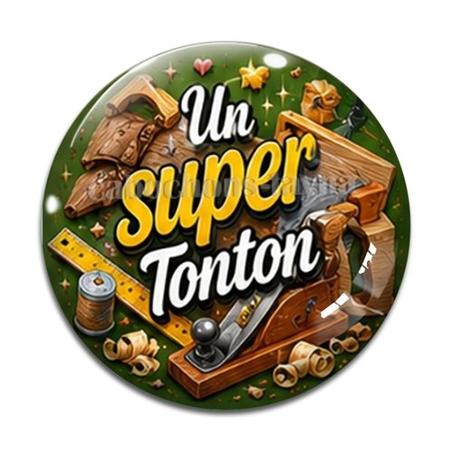 Cabochon un super tonton, résine ou verre rond différente taille