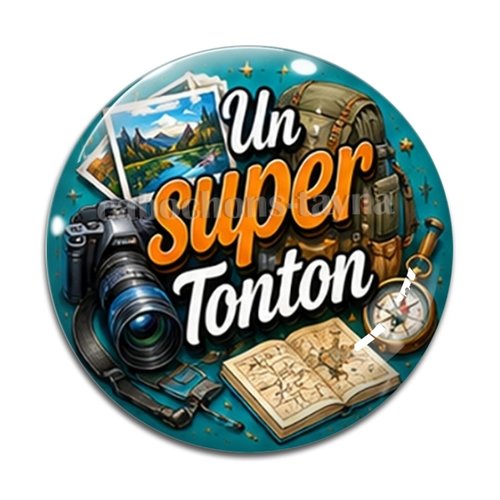 Cabochon un super tonton, résine ou verre rond différente taille
