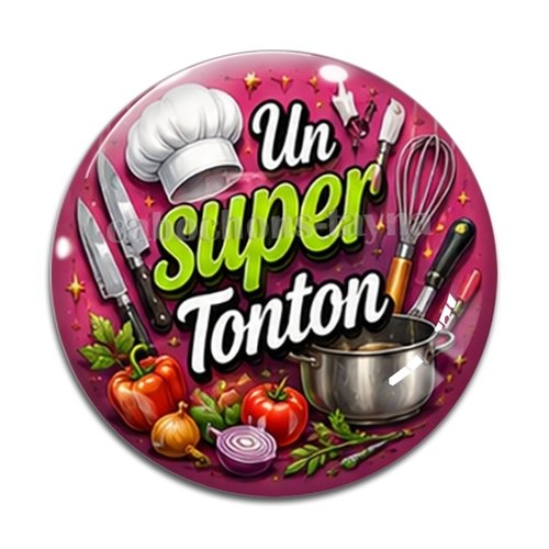 Cabochon un super tonton, résine ou verre rond différente taille