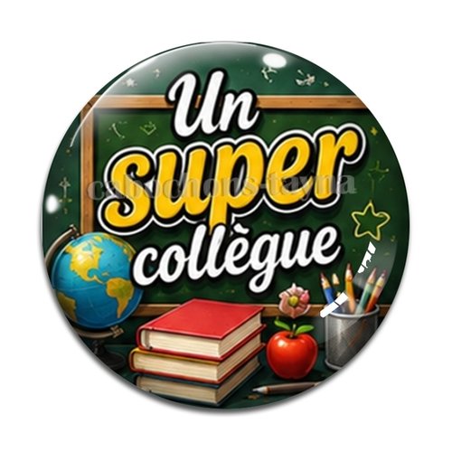Cabochon super collègue, cabochon résine, verre rond différente taille
