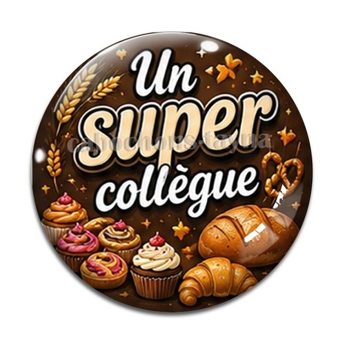 Cabochon super collègue, cabochon résine, verre rond différente taille