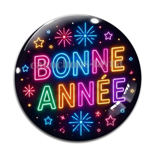 Cabochon bonne année, résine ou en verre différente taille