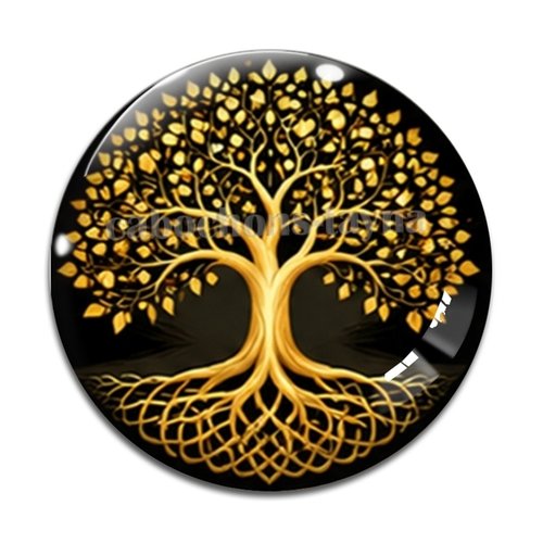 Cabochon arbre de vie, cabochon résine ou verre rond différente taille