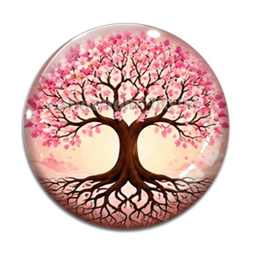 Cabochon arbre de vie, cabochon résine ou verre rond différente taille
