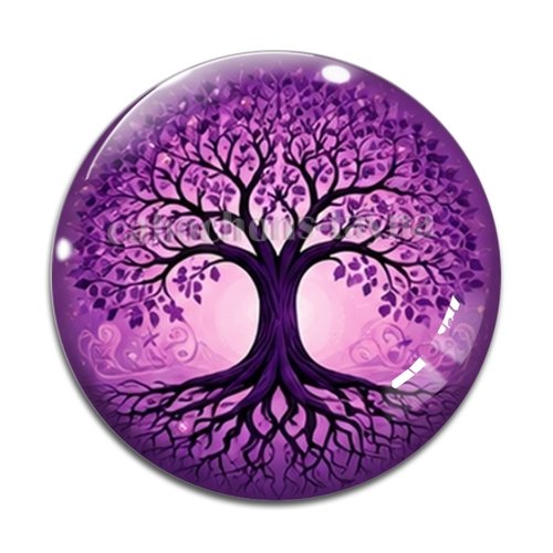 Cabochon arbre de vie, cabochon résine ou verre rond différente taille