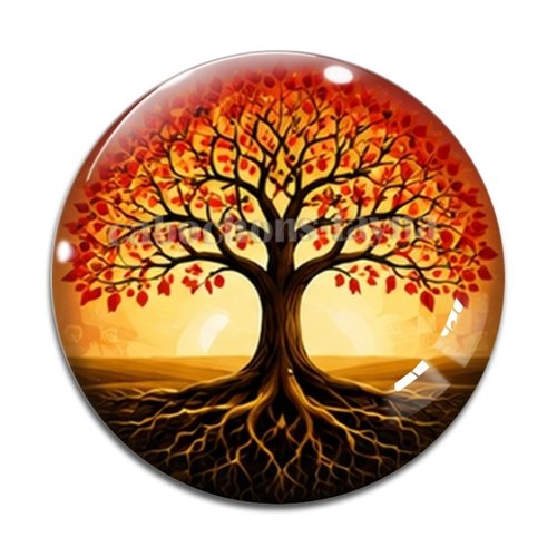 Cabochon arbre de vie, cabochon résine ou verre rond différente taille