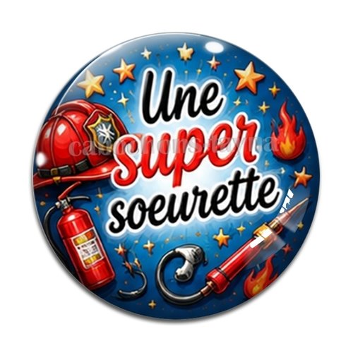 Cabochon une super sœurette, résine ou verre rond différente taille