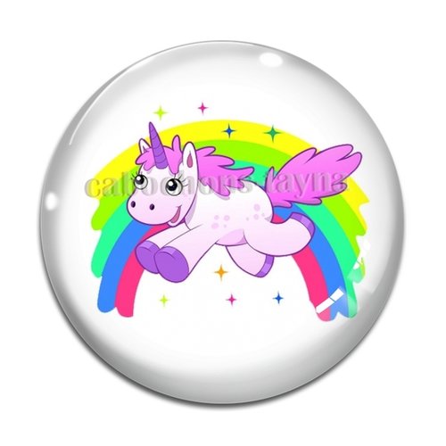 Cabochon licorne, résine ou verre rond différente taille