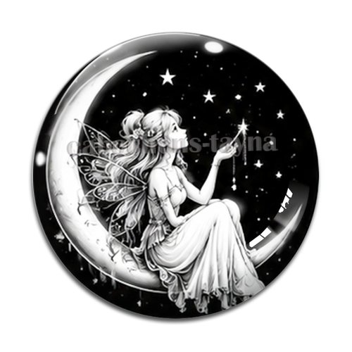 Cabochon fée, cabochon résine, verre rond différente taille