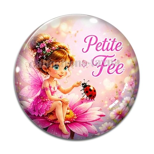 Cabochon petite fée, cabochon résine, verre rond différente taille