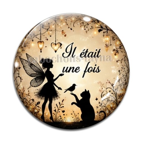 Cabochon fée il était une fois