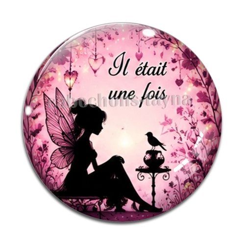 Cabochon fée il était une fois