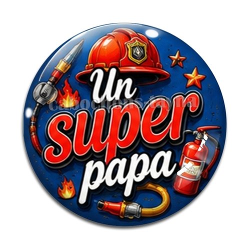 Cabochon un super papa, résine ou verre rond différente taille