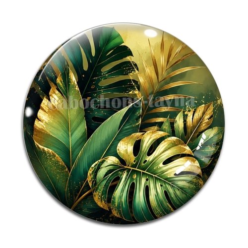 Cabochon feuille, cabochon résine - ou verre rond différente taille