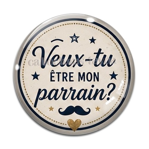 Cabochon veux tu être mon parrain, cabochon résine, verre rond différente taille