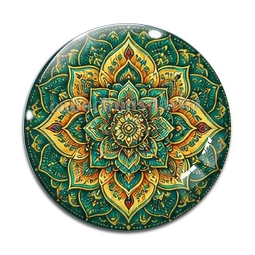 Cabochon mandala, résine ou verre rond différente taille