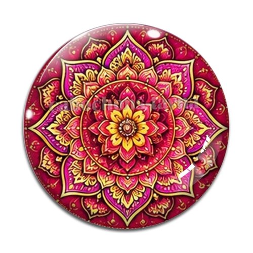 Cabochon mandala, résine ou verre rond différente taille