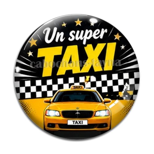 Cabochon un super taxi, résine ou verre différente taille