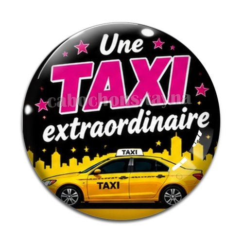 Cabochon une taxi extraordinaire, résine ou verre différente taille