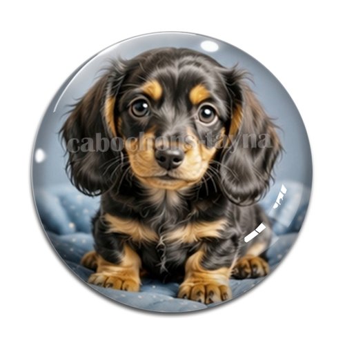 Cabochon chien, résine ou verre rond différente taille