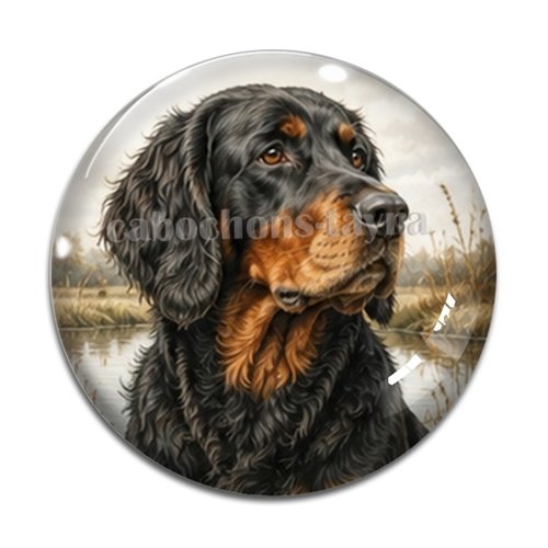 Cabochon chien, résine ou verre rond différente taille