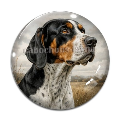 Cabochon chien, résine ou verre rond différente taille