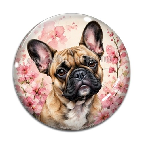 Cabochon chien, résine ou verre rond différente taille