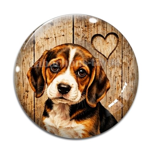 Cabochon chien, résine ou verre rond différente taille