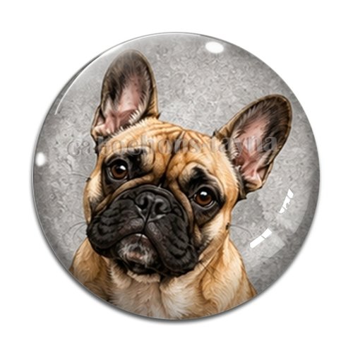 Cabochon chien, résine ou verre rond différente taille