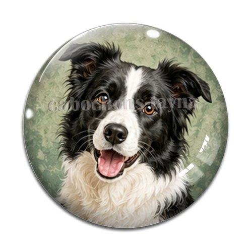 Cabochon chien, résine ou verre rond différente taille