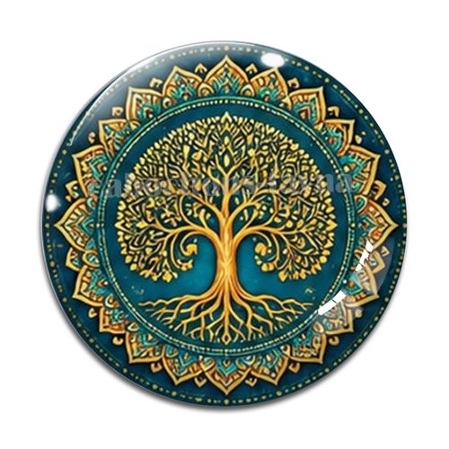 Cabochon arbre de vie, résine ou verre rond différente taille