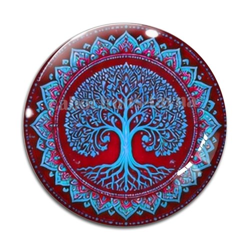 Cabochon arbre de vie, résine ou verre rond différente taille