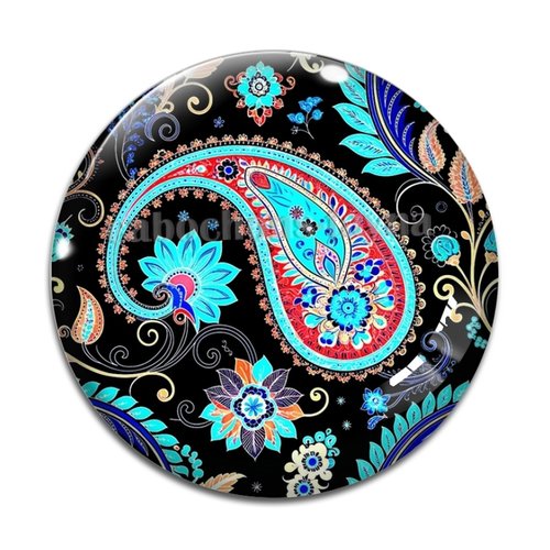 Cabochon fond paisley– résine ou verre – différentes tailles disponibles