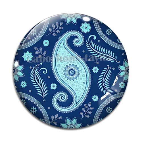 Cabochon fond paisley– résine ou verre – différentes tailles disponibles