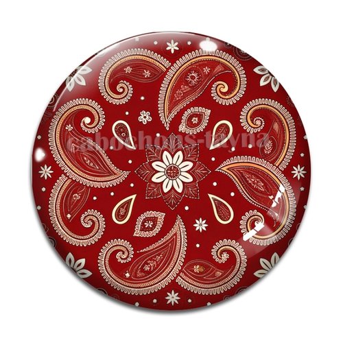 Cabochon fond paisley– résine ou verre – différentes tailles disponibles