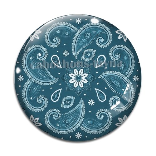 Cabochon fond paisley– résine ou verre – différentes tailles disponibles
