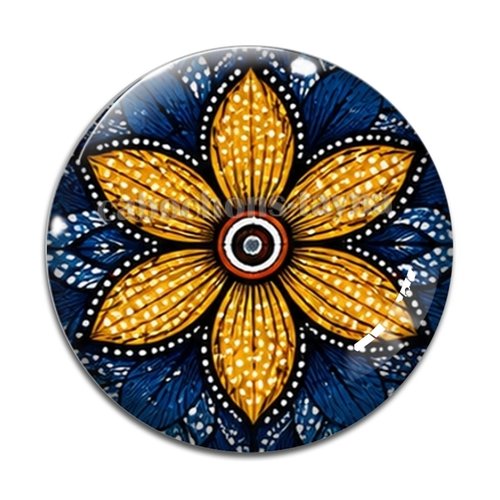 Cabochon fond fleur paisley– résine ou verre – différentes tailles disponibles