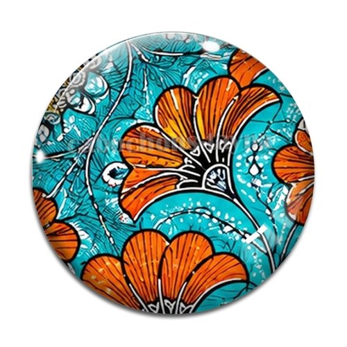 Cabochon fond fleur paisley– résine ou verre – différentes tailles disponibles