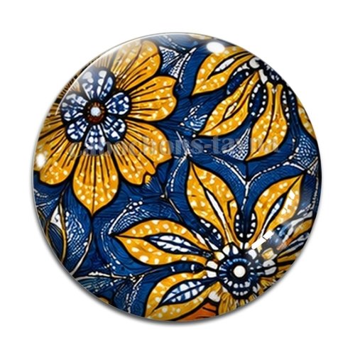 Cabochon fond fleur paisley– résine ou verre – différentes tailles disponibles