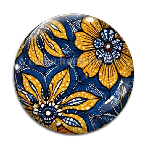 Cabochon fond fleur paisley– résine ou verre – différentes tailles disponibles