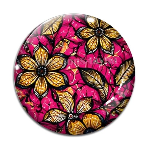 Cabochon fond fleur paisley– résine ou verre – différentes tailles disponibles